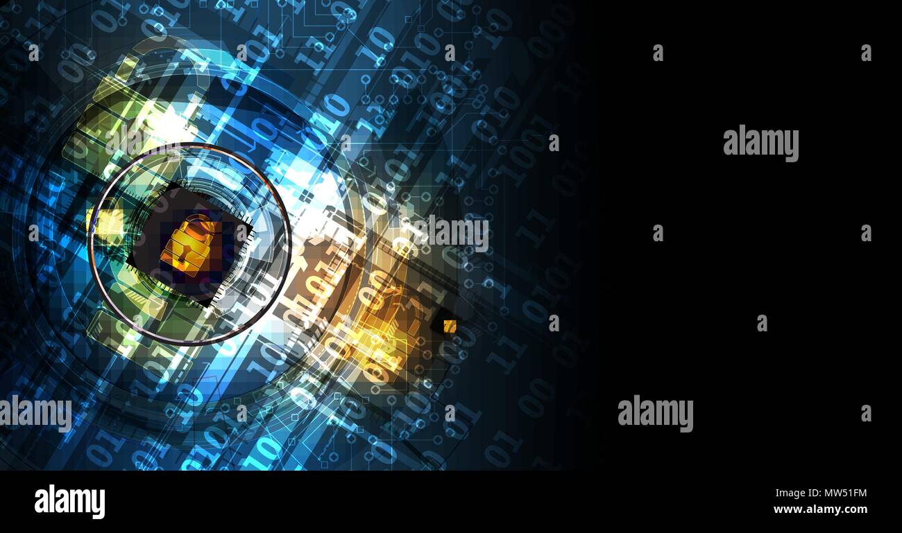 Technology security concept. Modern safety digital background. Protection system Stock Vector
