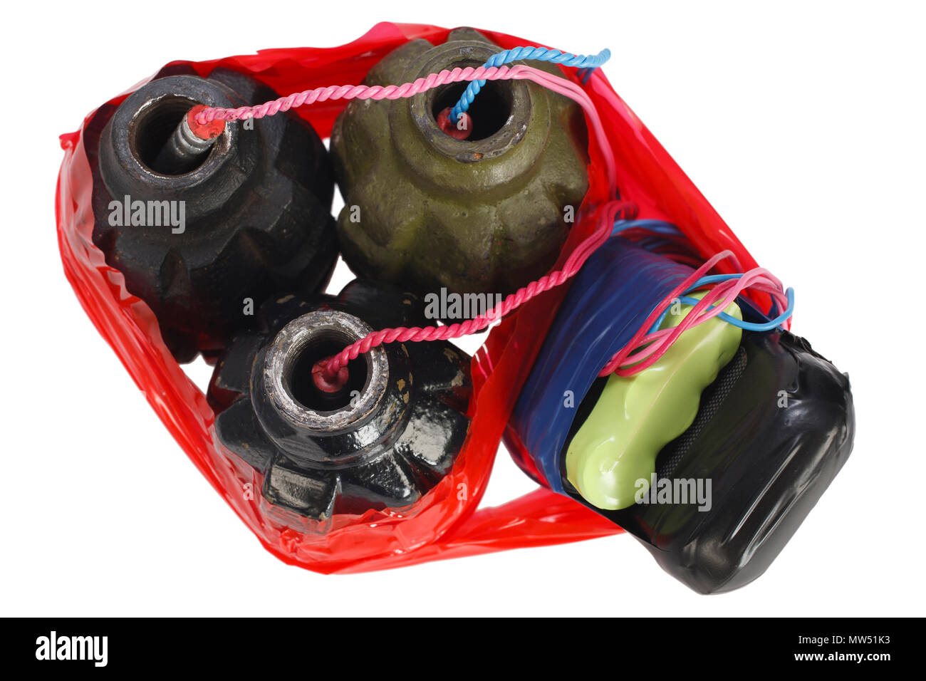 Improvised Explosive Device Isolated On White Stock Photo - Alamy