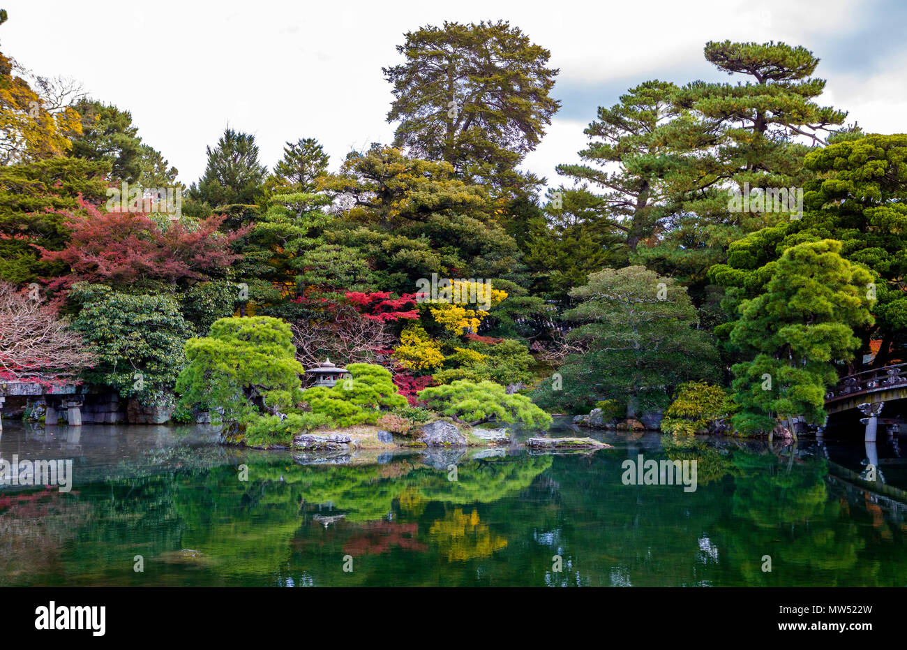 Japan ,  Kyoto City, Imperial Palace Gardens Stock Photo