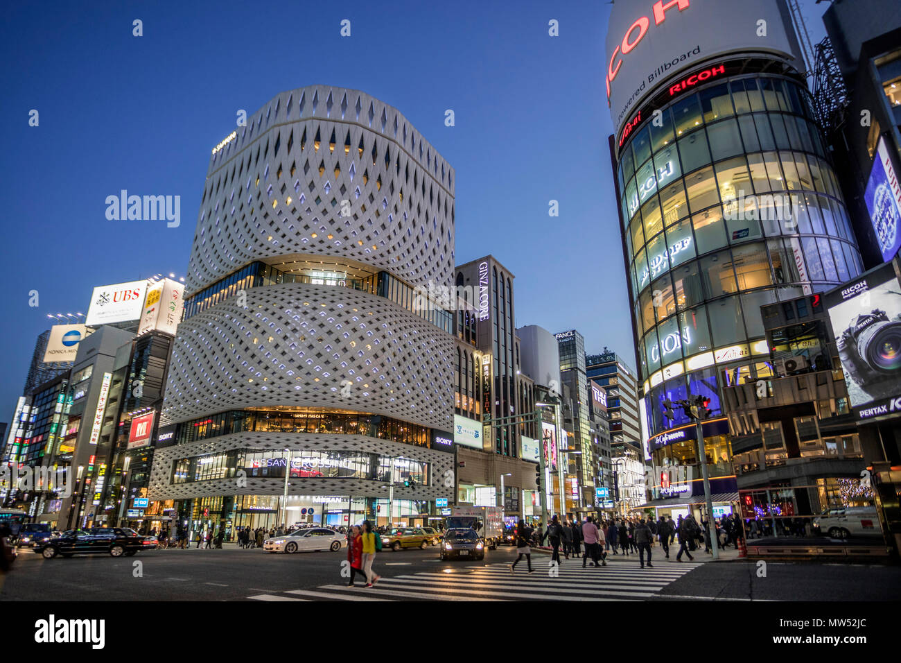 Japan , Tokyo City, Ginza District, Harumi avenue Stock Photo