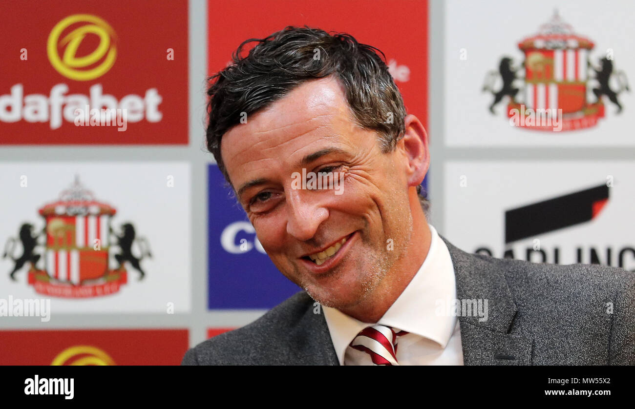 New Sunderland manager Jack Ross during the press conference at the Academy  of Light, Sunderland Stock Photo - Alamy