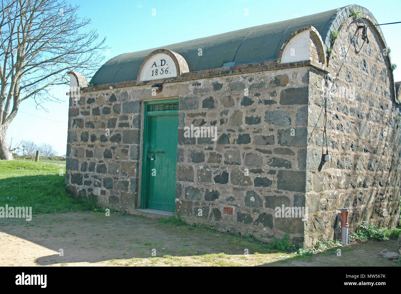 The island Gaol  Still available for use Sark, Channel Islands. Stock Photo