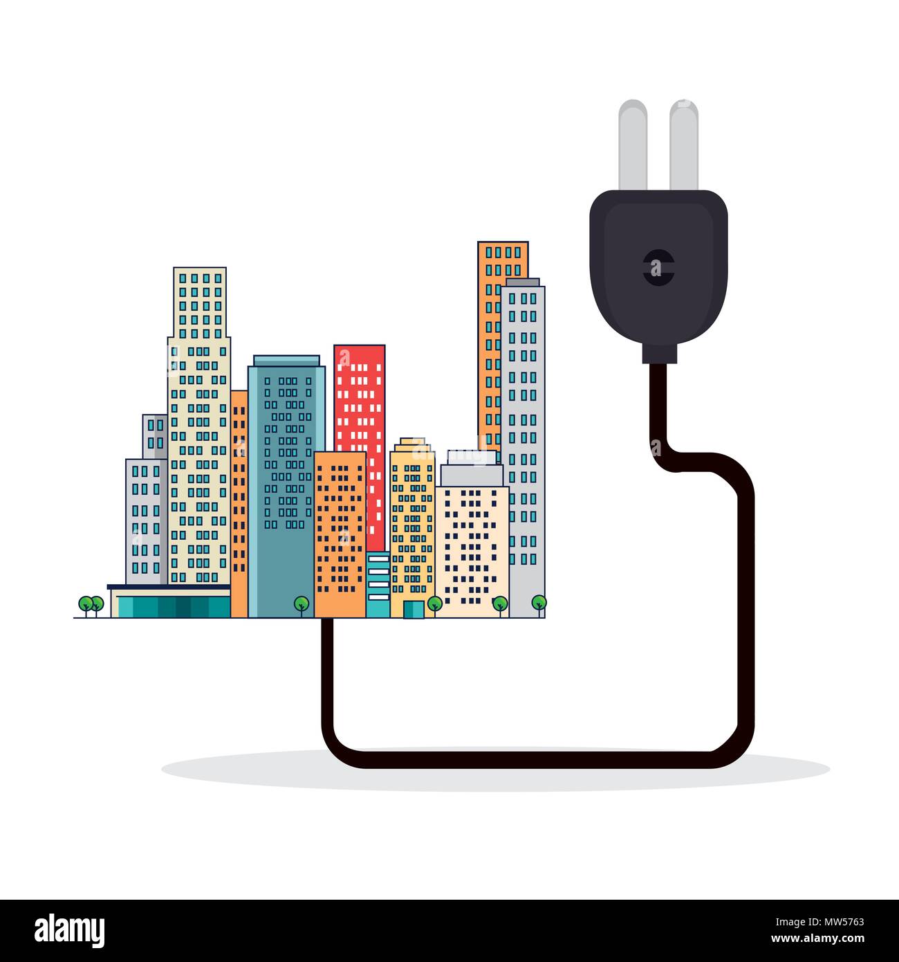 buildings ecology green city scene Stock Vector Image & Art - Alamy