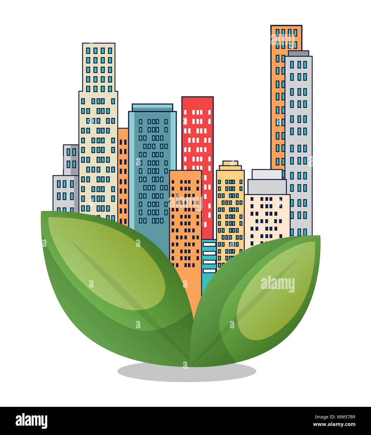 buildings ecology green city scene Stock Vector Image & Art - Alamy