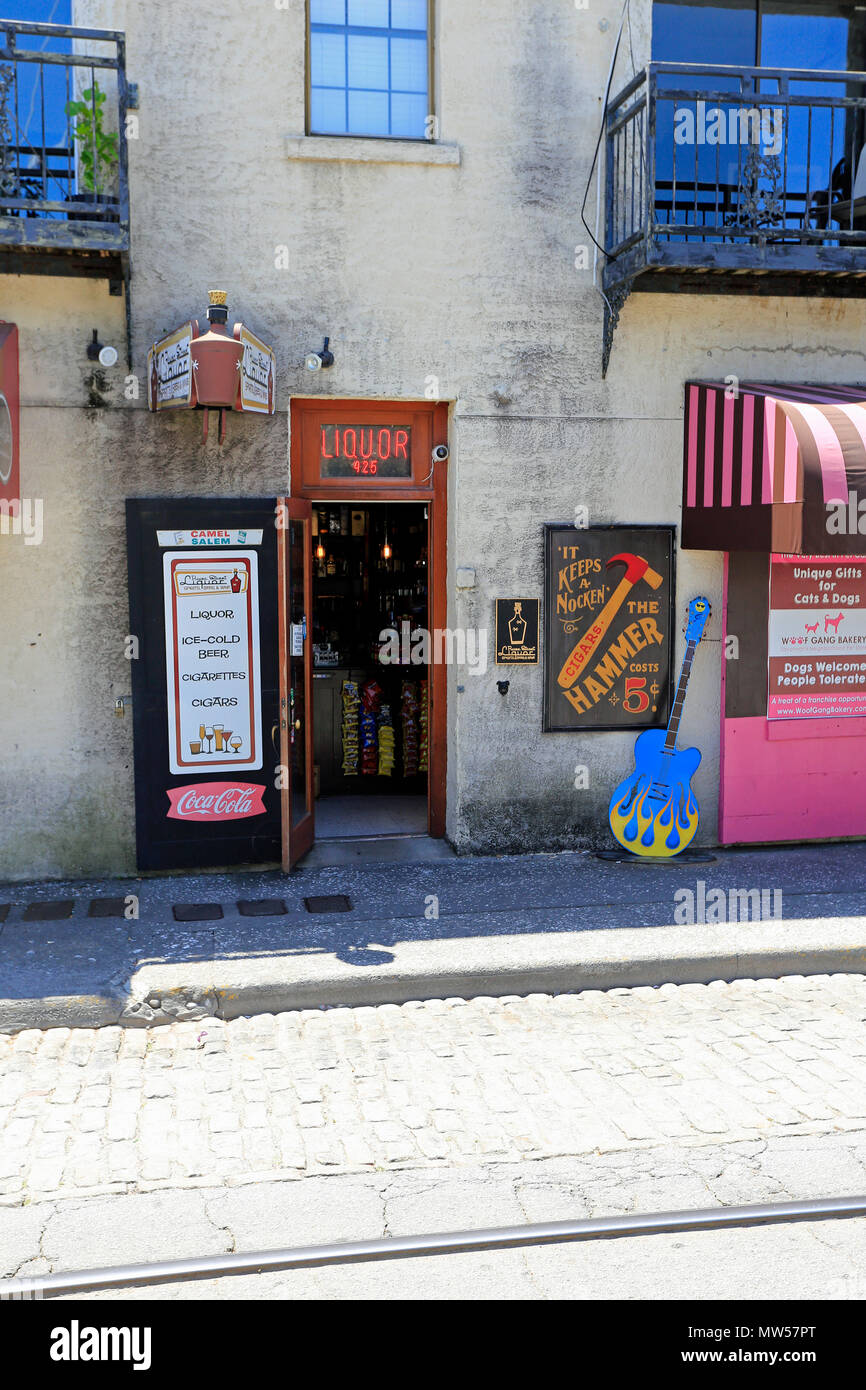 Smallest liquor store located on River Street in the city of Savannah
