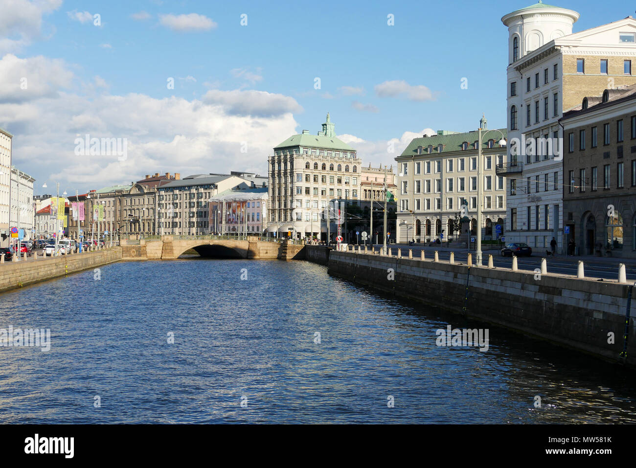 Norra Hamngatan in Gothenburg. A main thoroughfare both by road and water Stock Photo