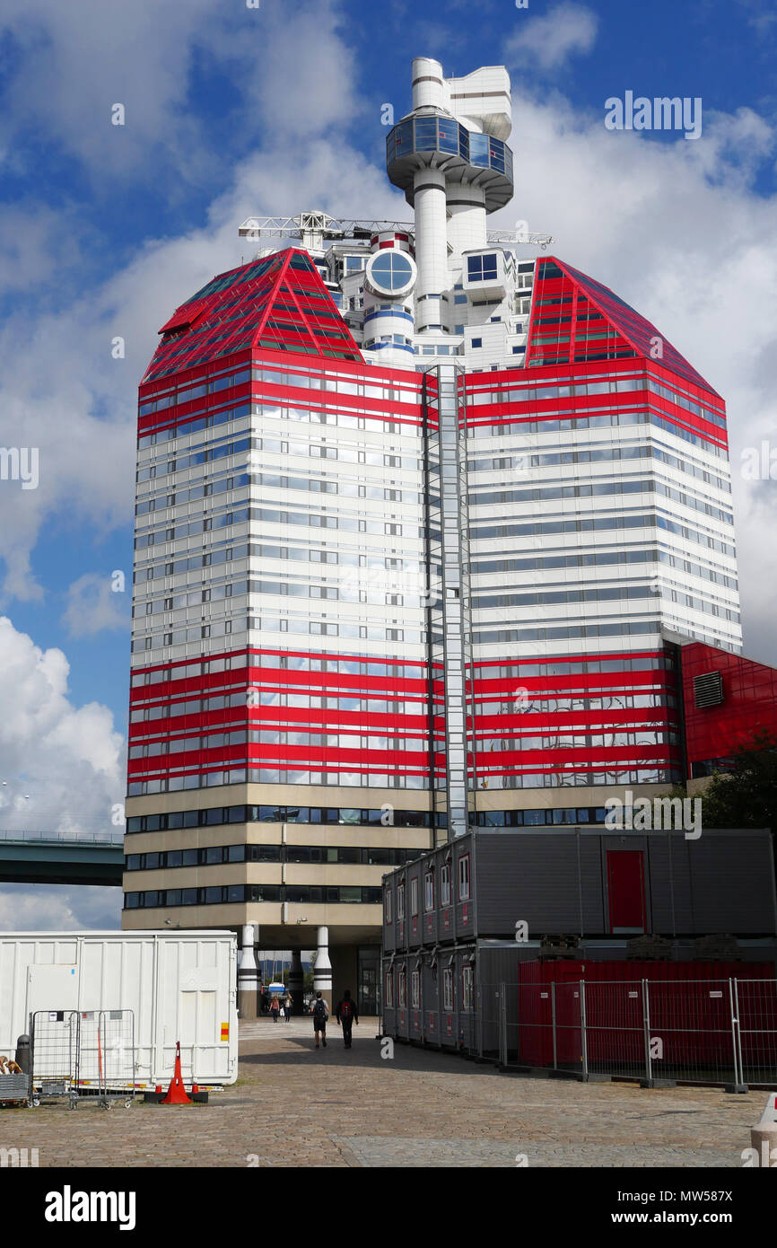 The Skanska Skyscraper, or 'lipstick' building, Gothenburg Stock Photo