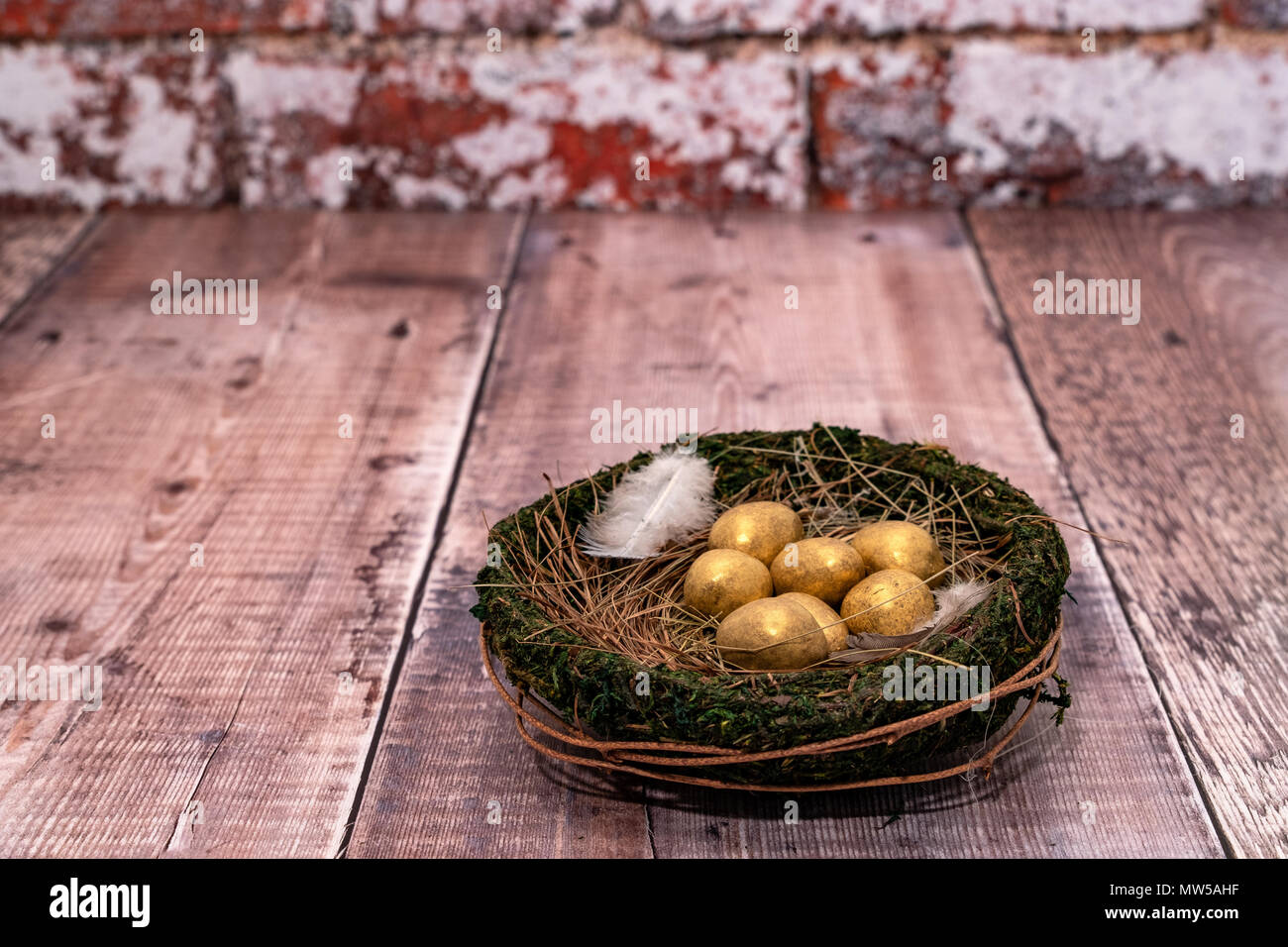 Eggs in a birds nest hi-res stock photography and images - Alamy