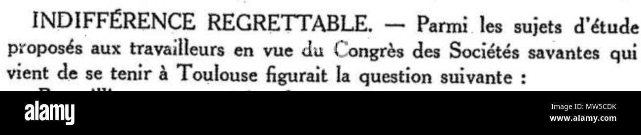 104 Bulletin de la Société des historiens du théâtre - Titre de section Stock Photo