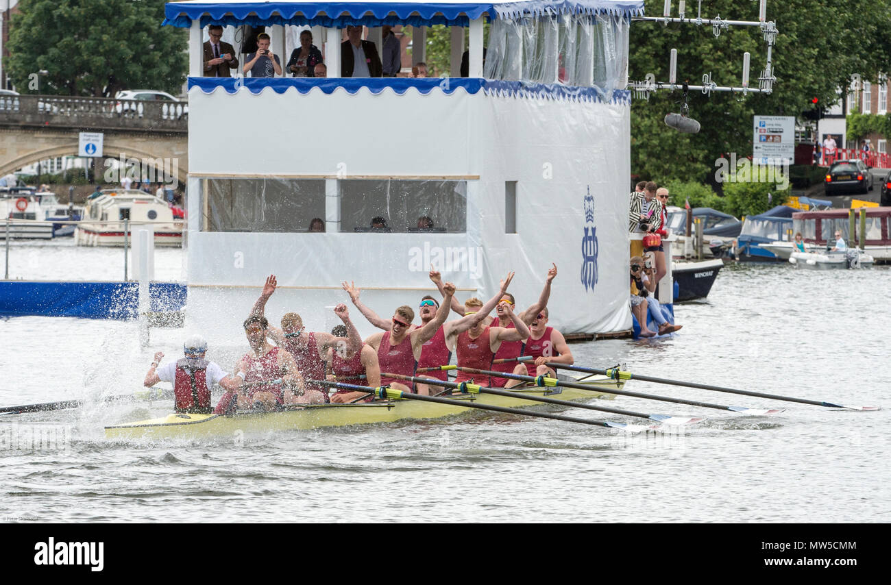 Henley on Thames. United Kingdom.     Finals Day. Temple Challenge Cup.  Oxford Brookes University 'A'  Sunday. 03.07. 2016 Henley Royal Regatta, Henl Stock Photo