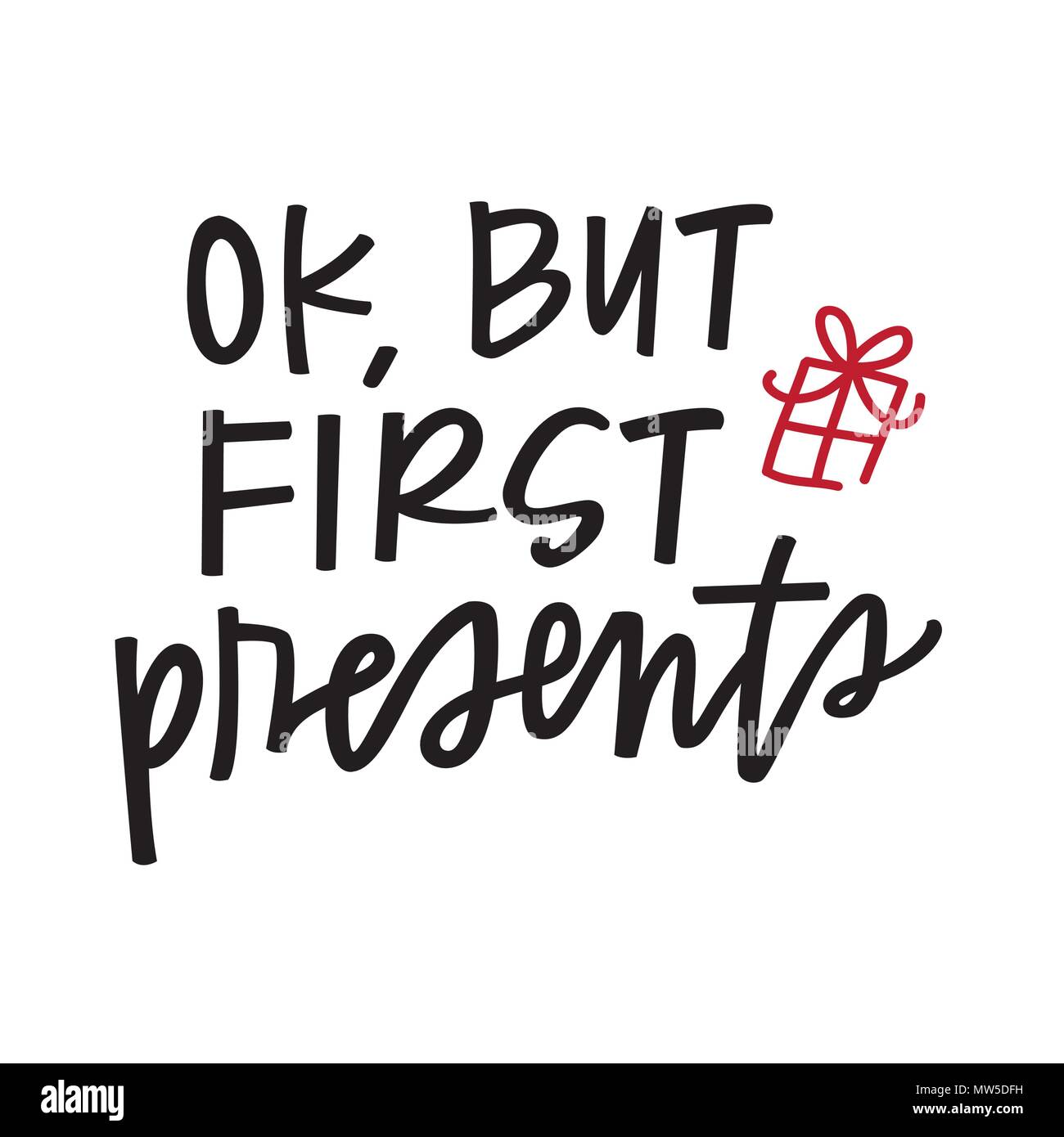 First Present First holiday Stock Vector Images - Alamy