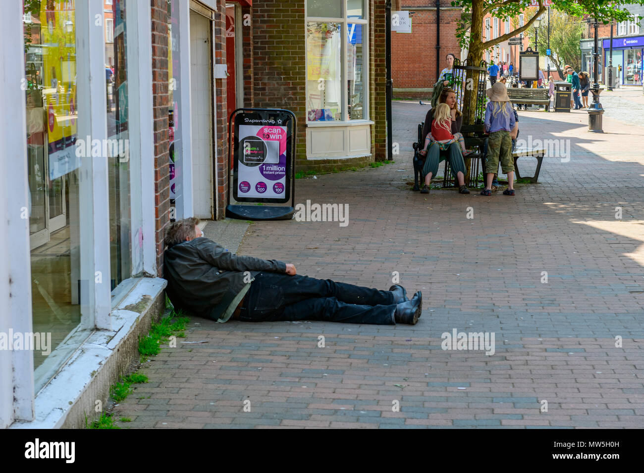 Please note the terms alcoholic and homeless used in the keywords cannot be guaranteed true in the instance Stock Photo