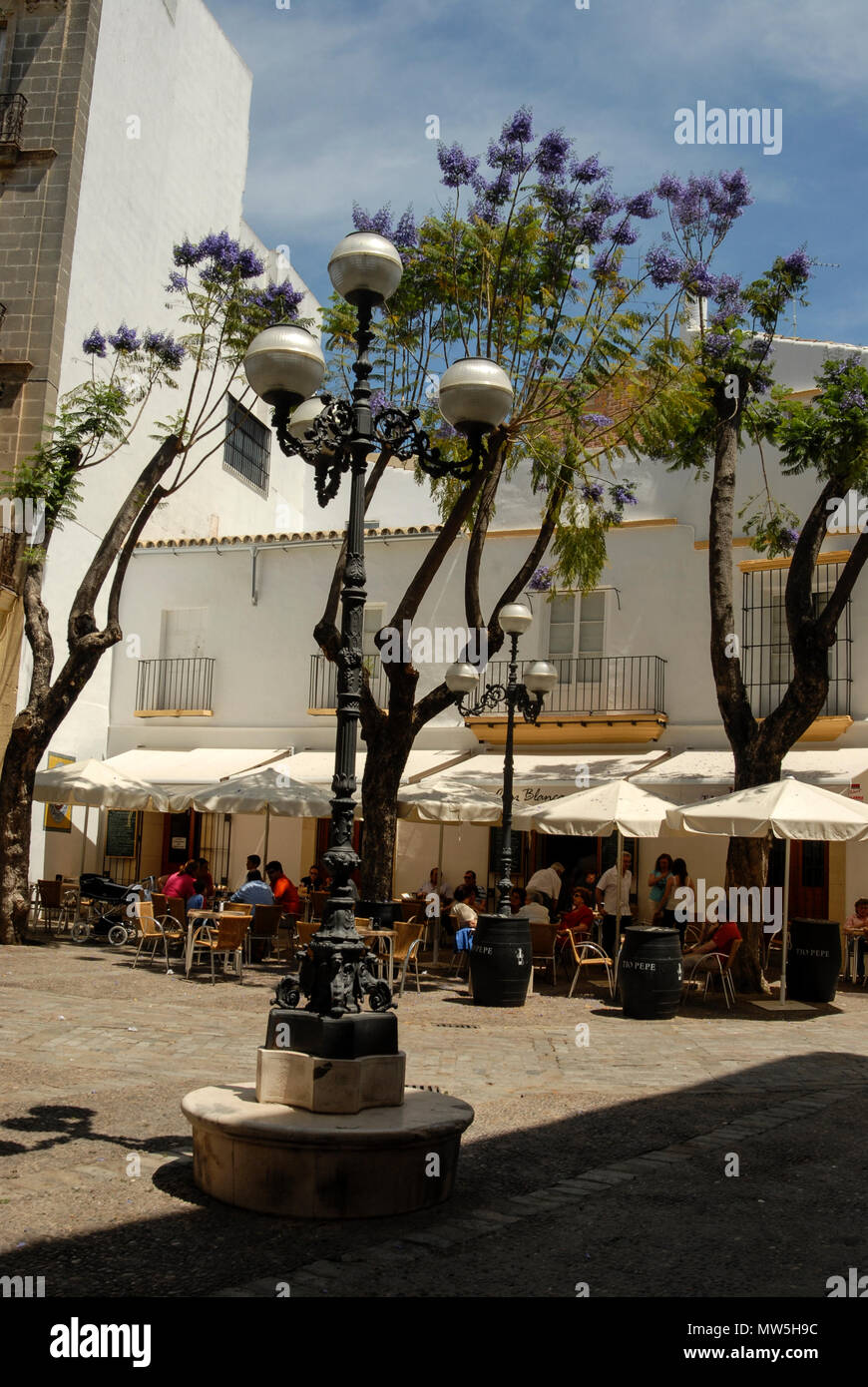 A row of outdoor undercover seating Tapas bars and restaurants in Plaza