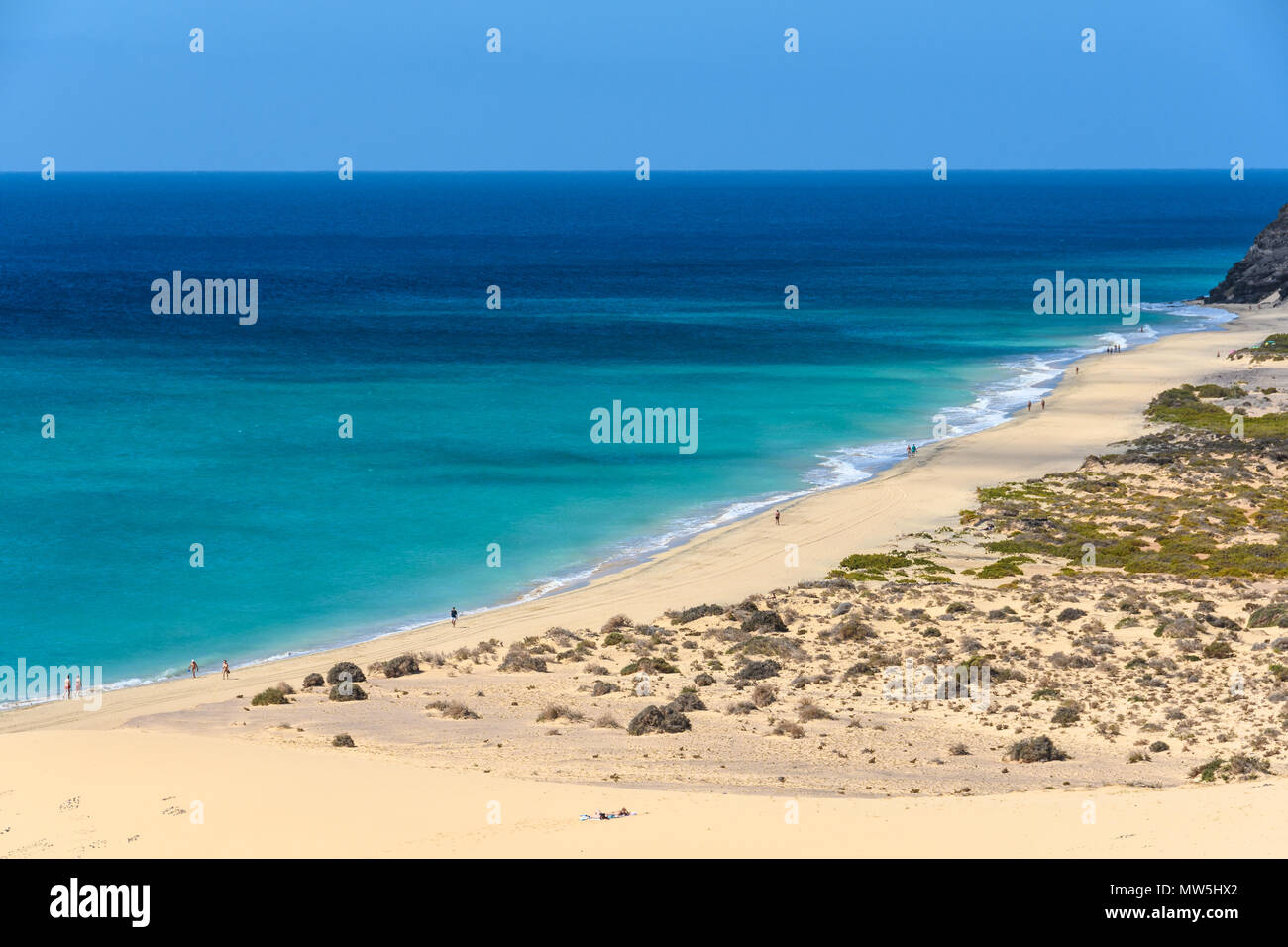 Aerial View Of Sotavento Beach In Fuerteventura Canary Islands Spain Stock Photo Alamy