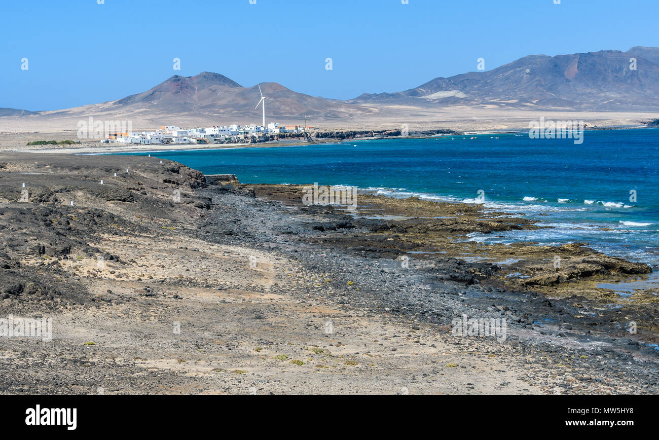 Fishermen's village on Jandia Peninsula in Fuerteventura, Canary Islands, Spain Stock Photo