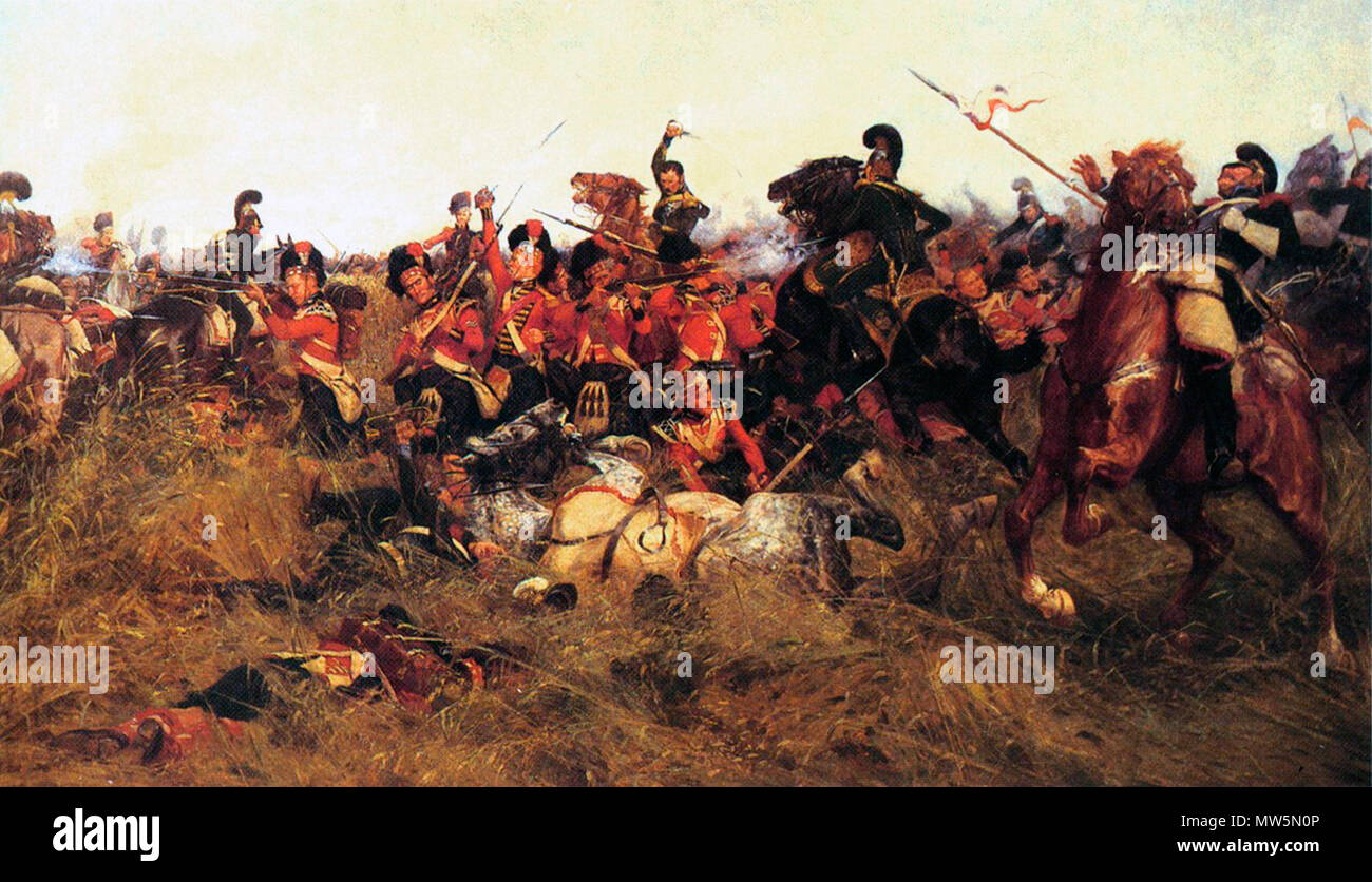 English: Black Watch at the Battle of Quatre-Bras, 1815 652 Wollen, Battle  of Quatre Bras Stock Photo - Alamy