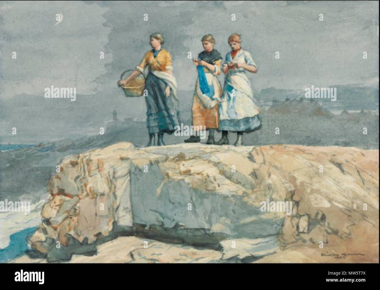 . Where are the Boats?  . Executed in 1883.  644 Where are the Boats Stock Photo