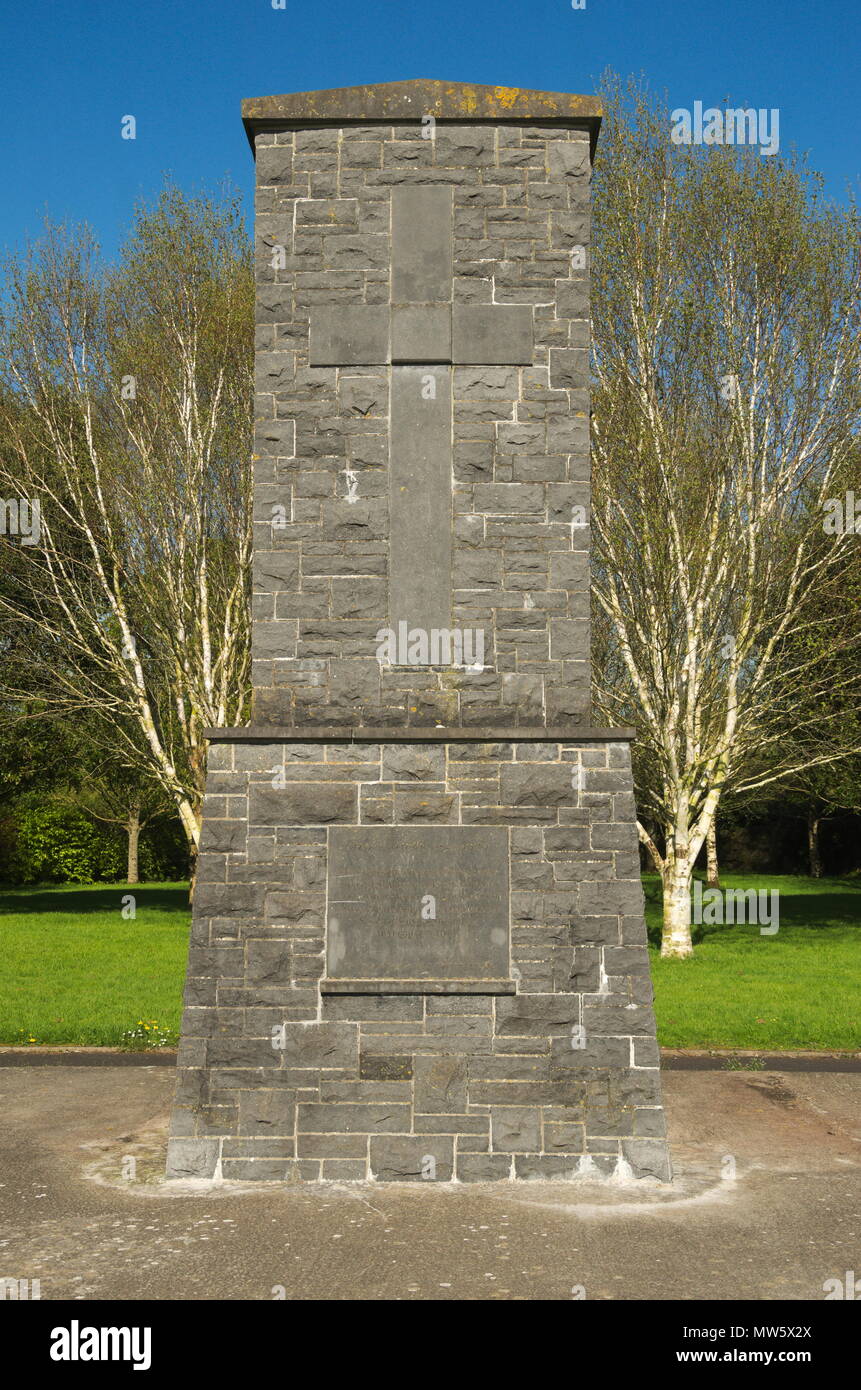 The Famine monument in Kilmallock Stock Photo