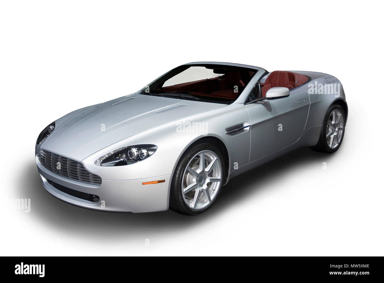 Silver sports car convertible hi-res stock photography and images