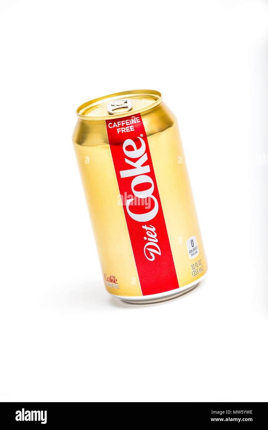 A can of Diet Coke caffeine free Stock Photo