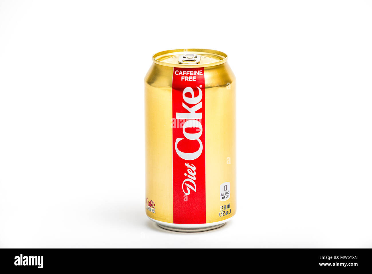 A can of Diet Coke caffeine free Stock Photo