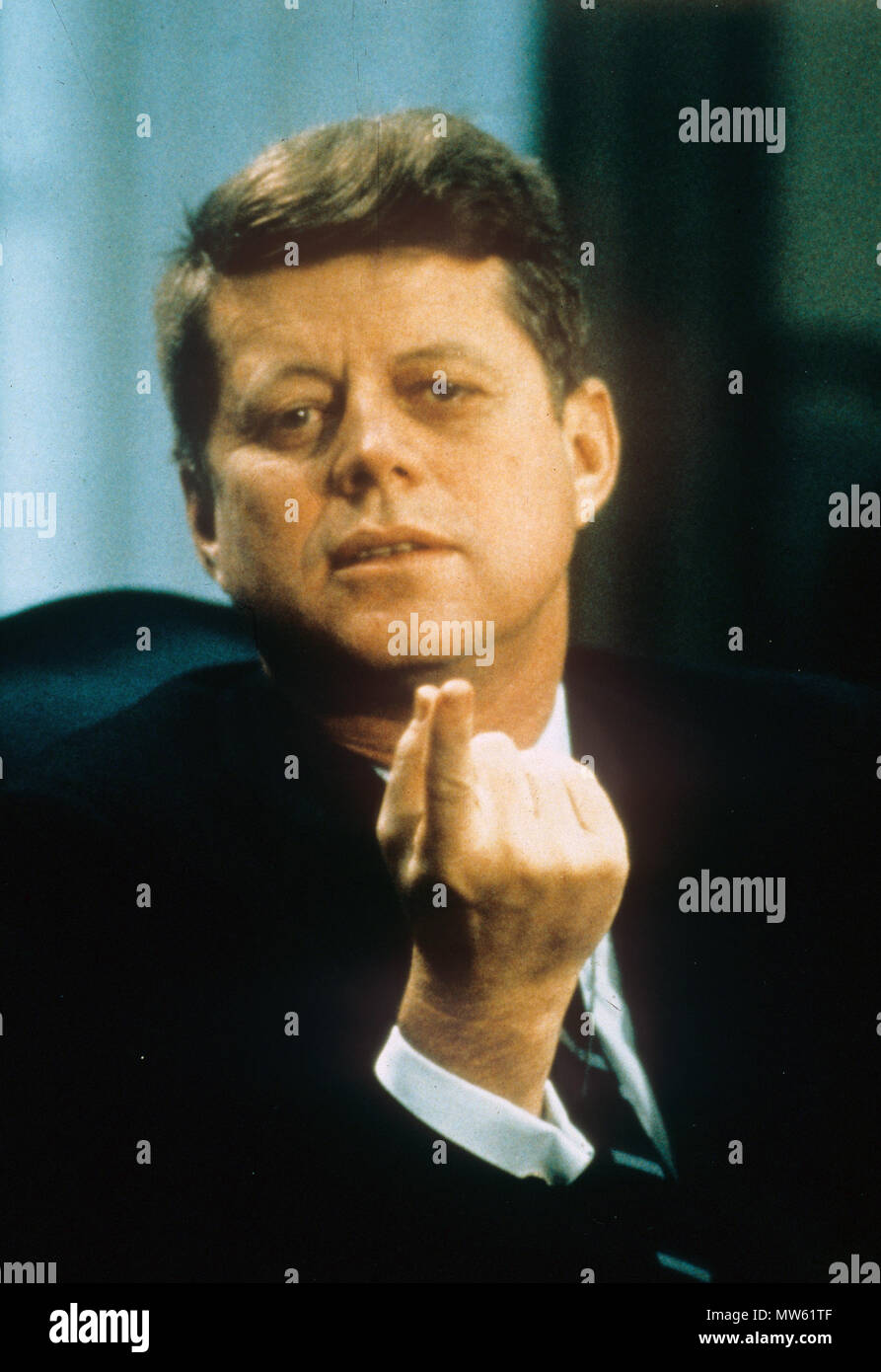 JOHN F. KENNEDY (1917-1963) as 35th President of the the United States in 1962 Stock Photo