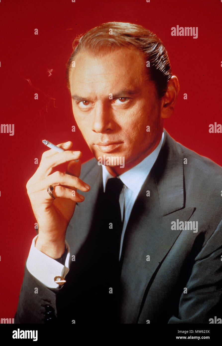 YUL BRYNNER (1920-1985) Russian-American film actor about 1955 Stock Photo