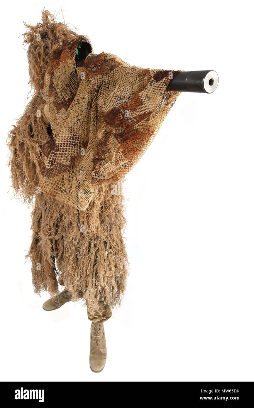 sniper in ghillie suit Stock Photo - Alamy