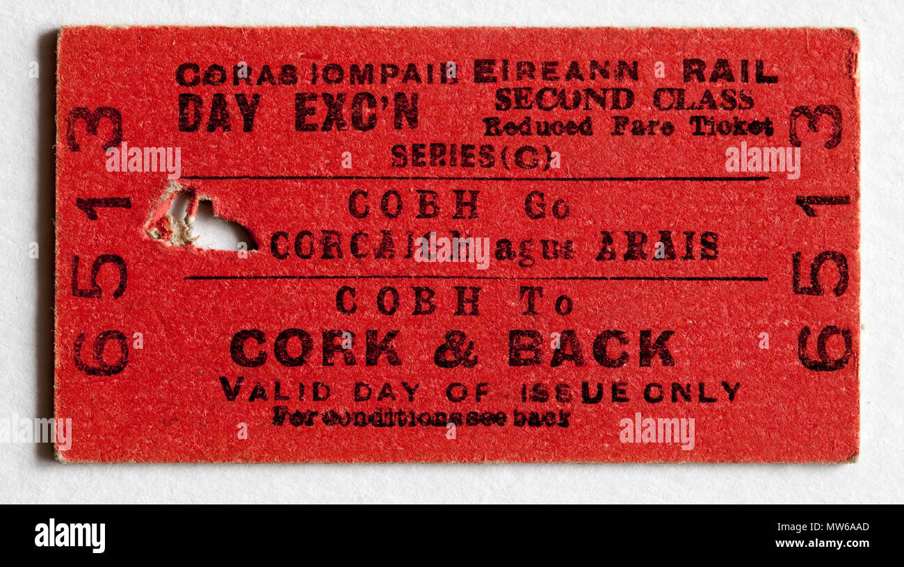 Old irish train ticket hires stock photography and images Alamy