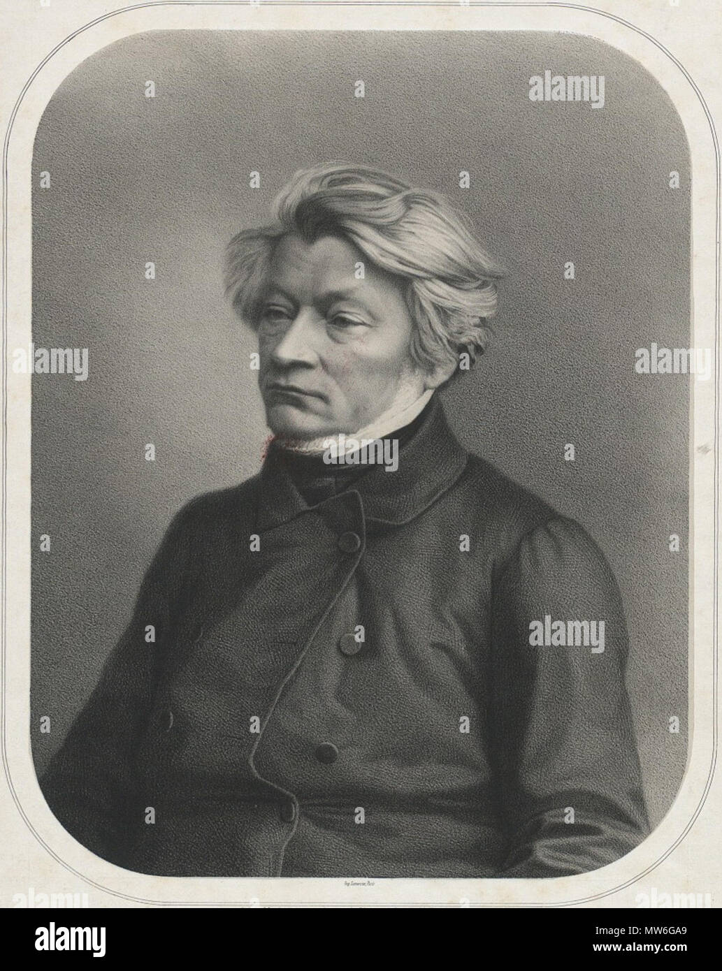 . Adam Mickiewicz . after 1853. Julian Mackiewicz (czynny 1856-1861) 26 Adam Mickiewicz by Julian Mackiewicz Stock Photo