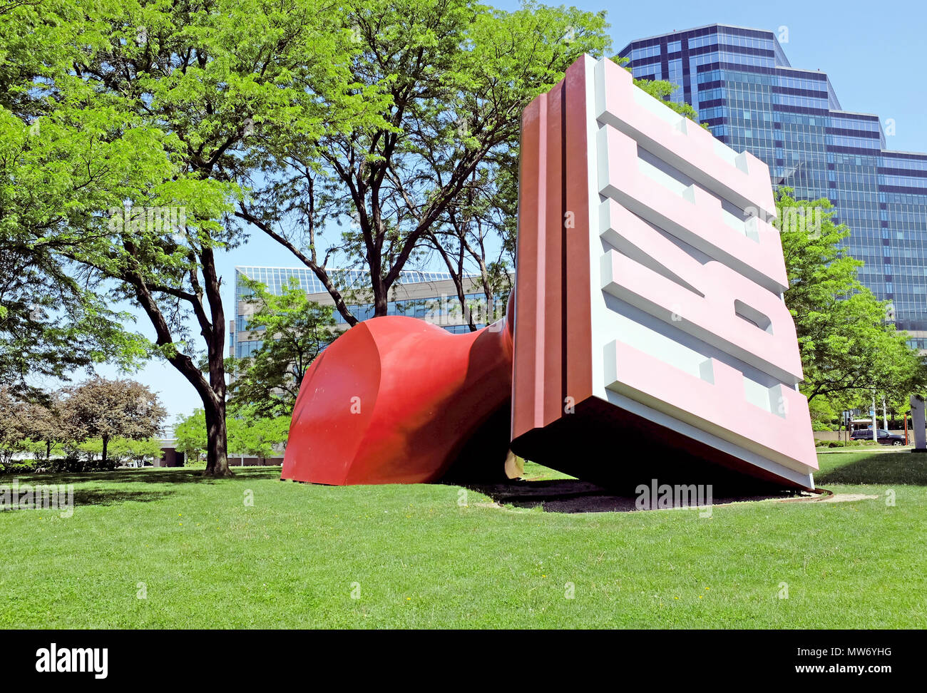 'Free Stamp' is a public sculpture and landmark in Willard Park at the