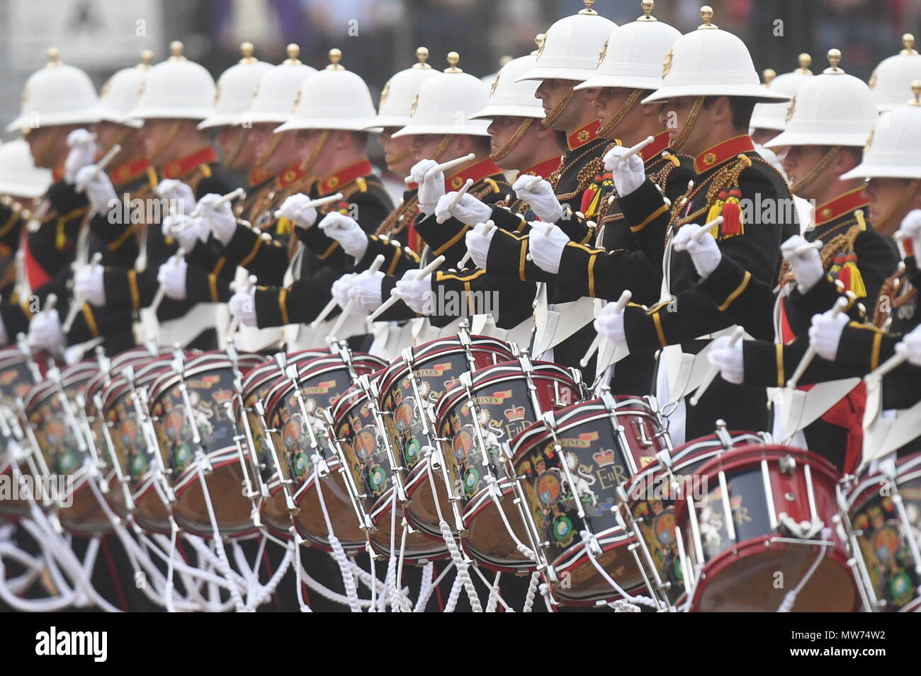 Ceremony beating retreat performed hires stock photography and images