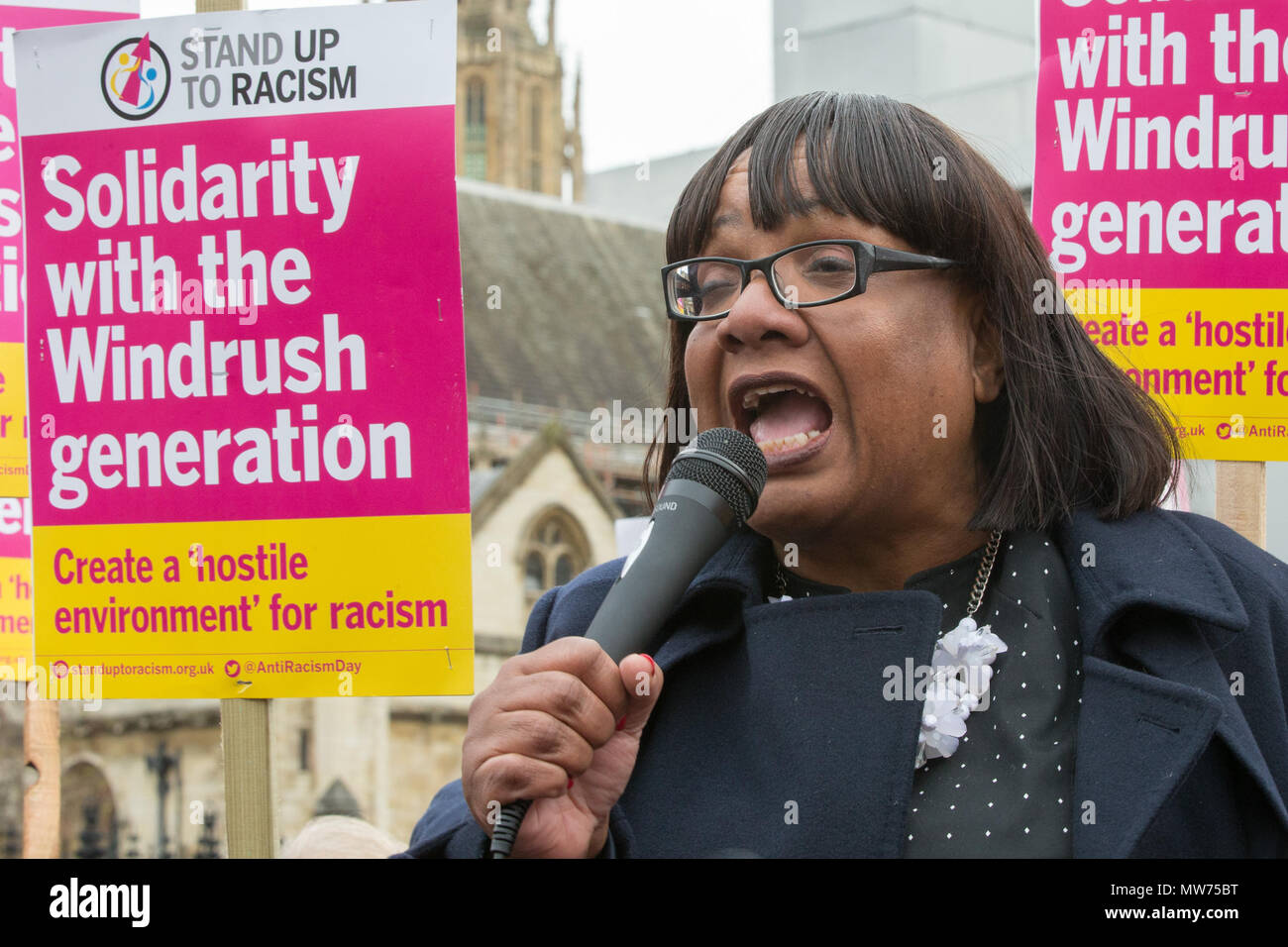 Diane abbot windrush protest hi-res stock photography and images - Alamy