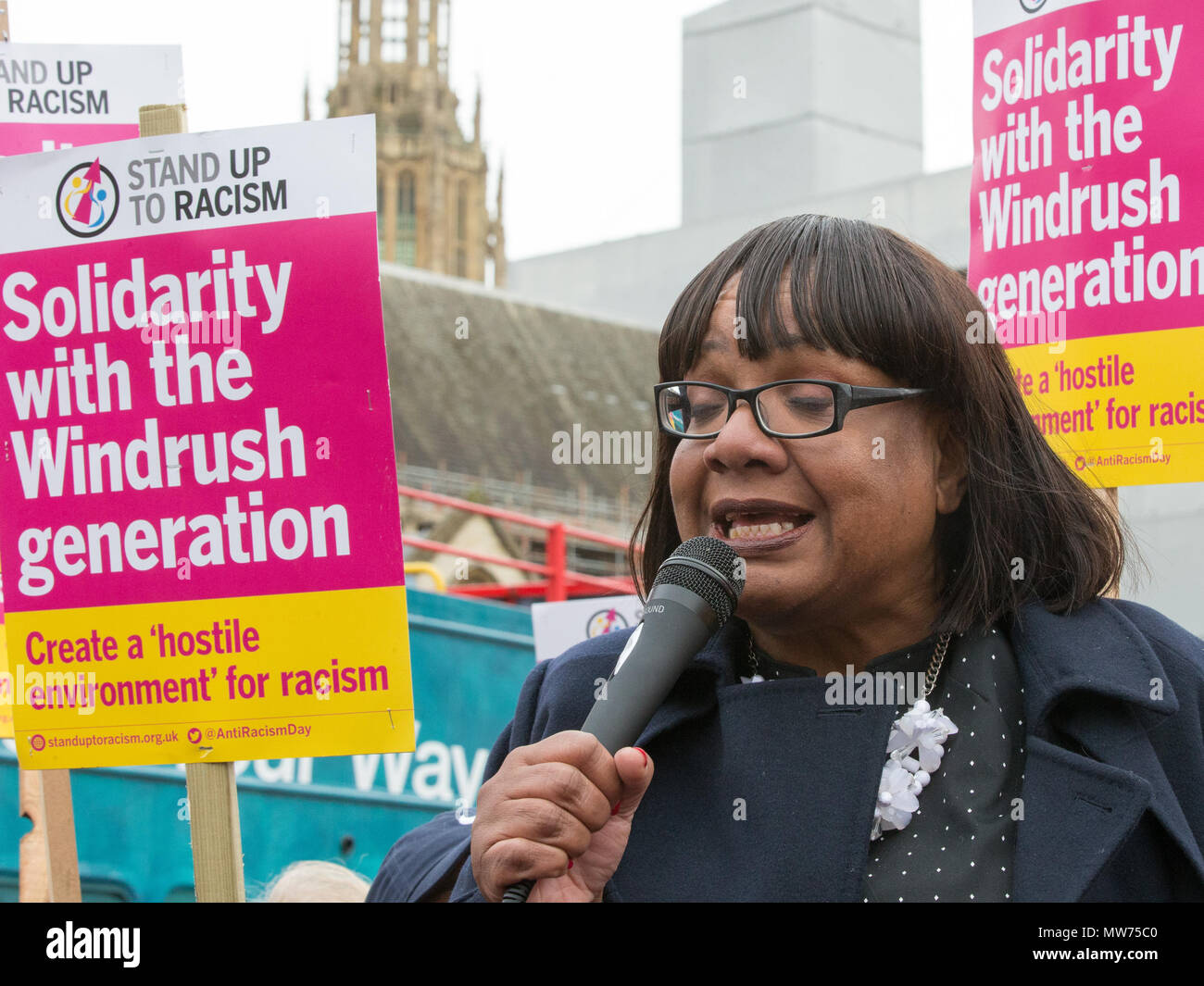 Diane abbot windrush protest hi-res stock photography and images - Alamy