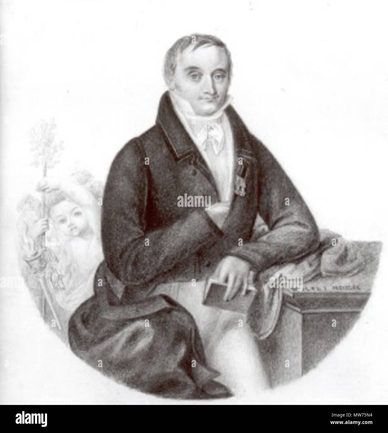 . Deutsch: Andreas von Recum, Ritter der französischen Ehrenlegion, Grünstadt, Pfalz . 1818. Unknown 45 Andreas von Recum Stock Photo