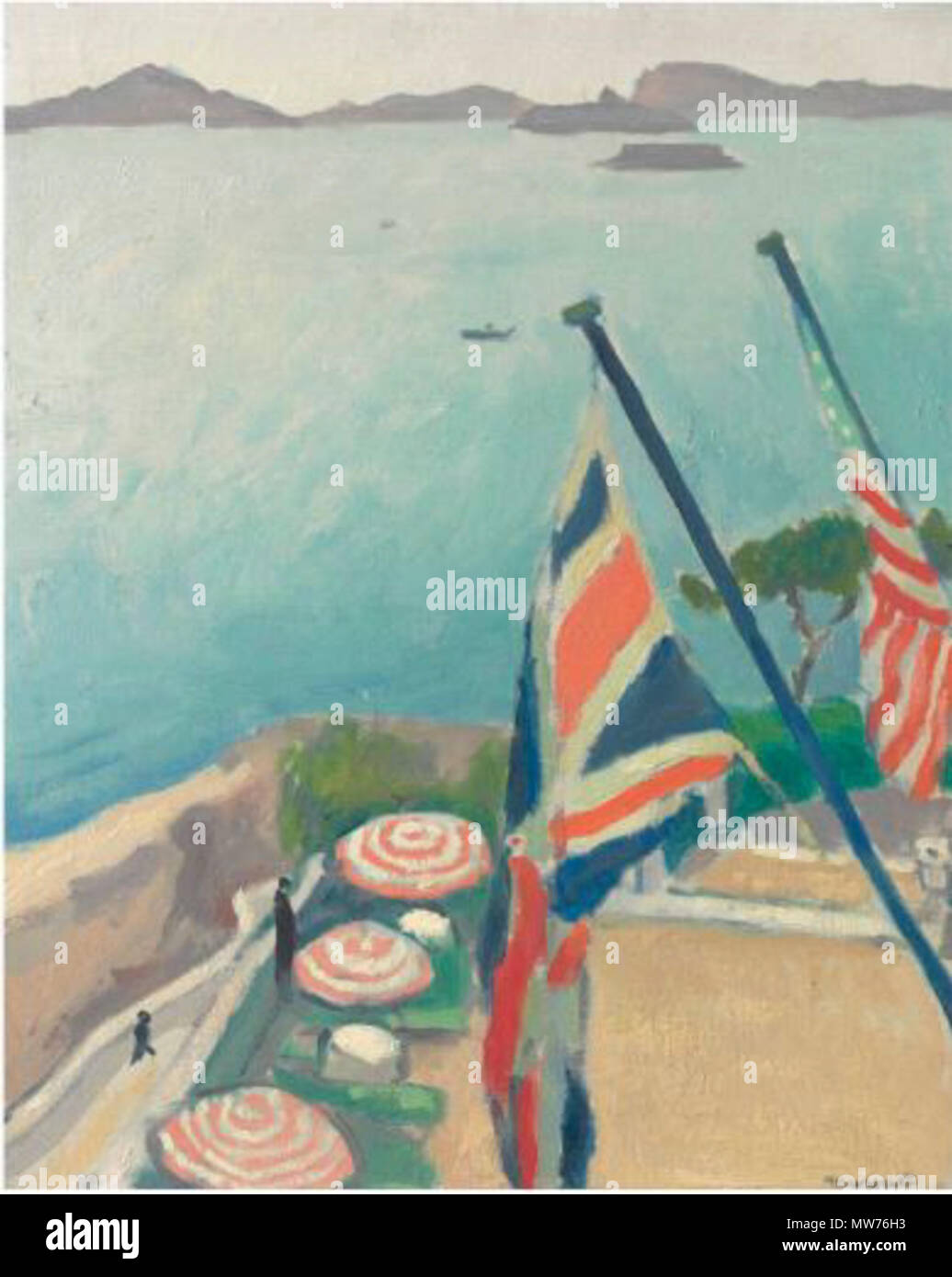 591 Terrasse aux drapeaux, Hôtel de la Réserve Stock Photo