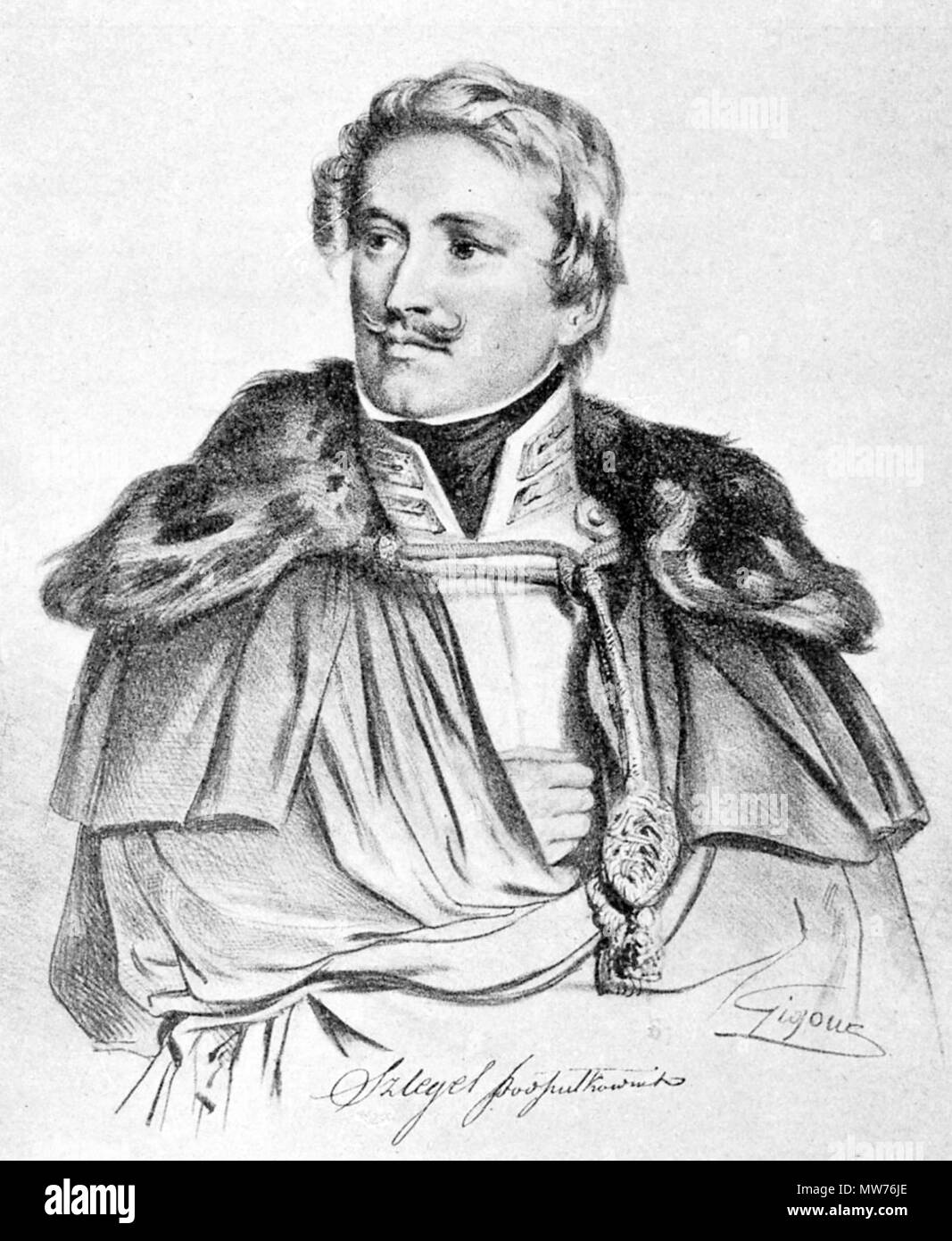 . Polski: Karol Szlegel (1802-1832) . circa 1832. De Villain 583 Szlegel2 Stock Photo