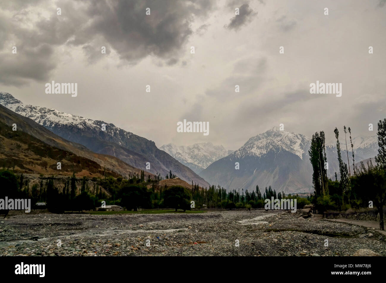 Gilgit River near Shandur pass, Gilgit-Baltistan Province, Pakistan Stock Photo