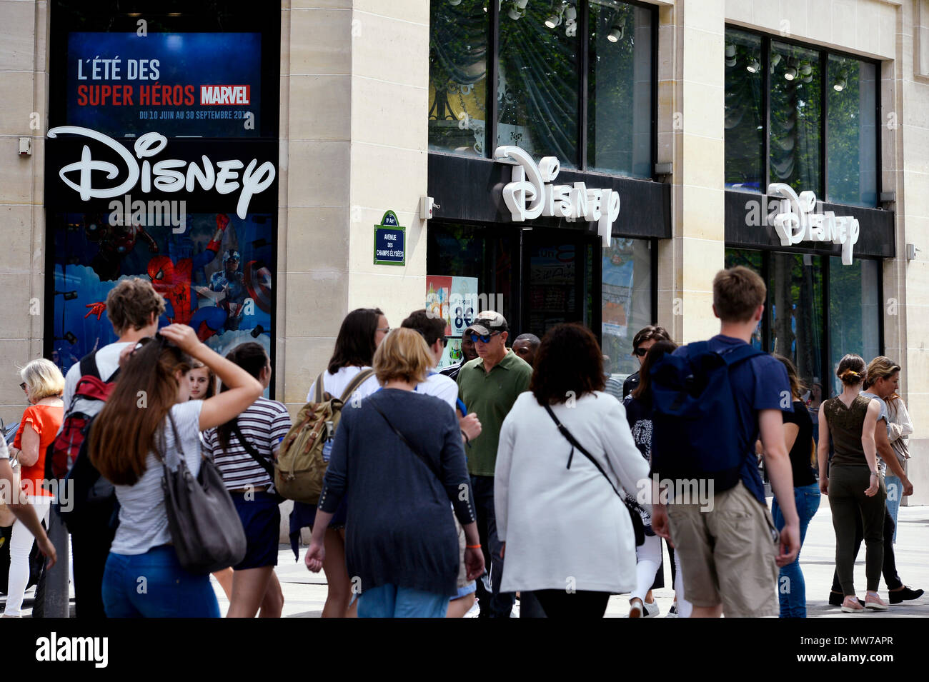 Disney Store On Les Champs Elysees Paris France Stock Photo Alamy