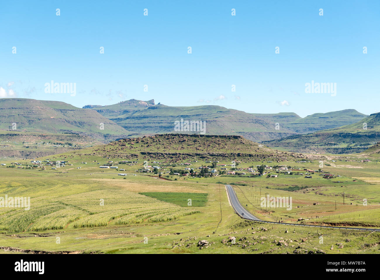 The landscape next to road R65 near Mount Fletcher in the Eastern Cape