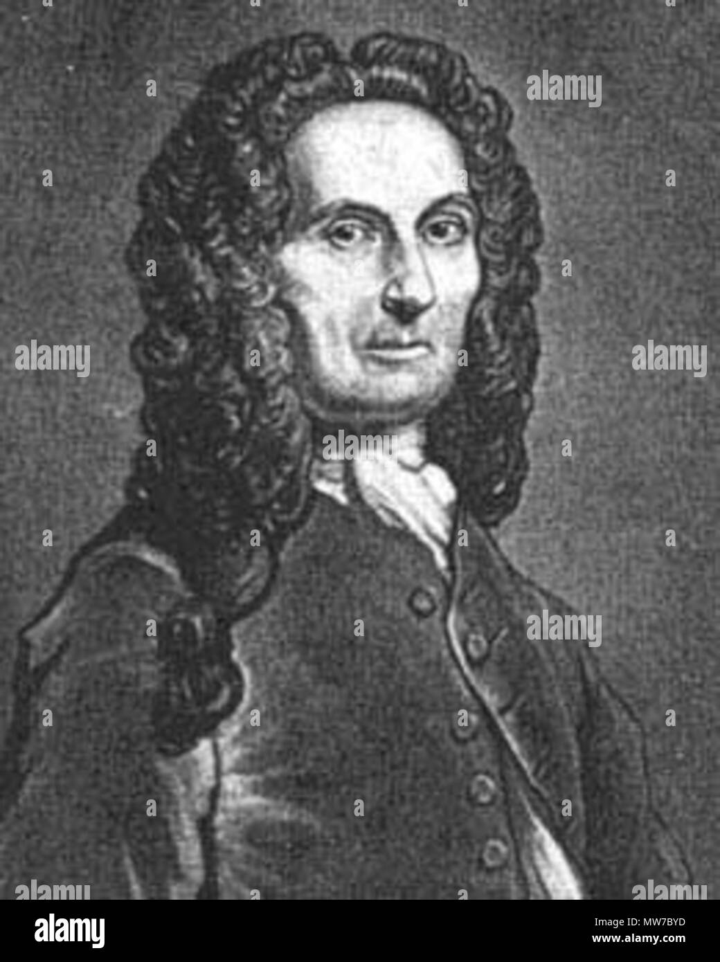 . Français : Abraham de Moivre (1667-1754), mathématicien français. . Unknown 24 Abraham de Moivre (2) Stock Photo