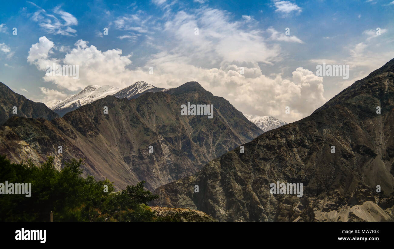 Panorama of Nanga-Parbat mountain, Gilgit-Baltistan province, Pakistan Stock Photo