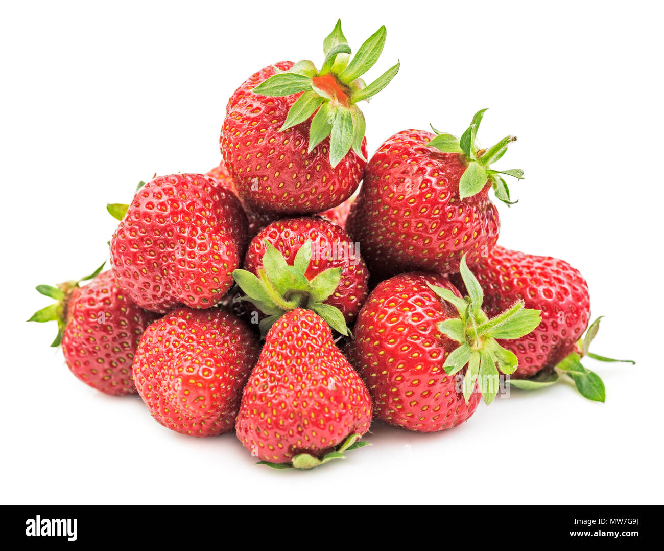 Pile of delicious ripe strawberries isolated on white background Stock ...