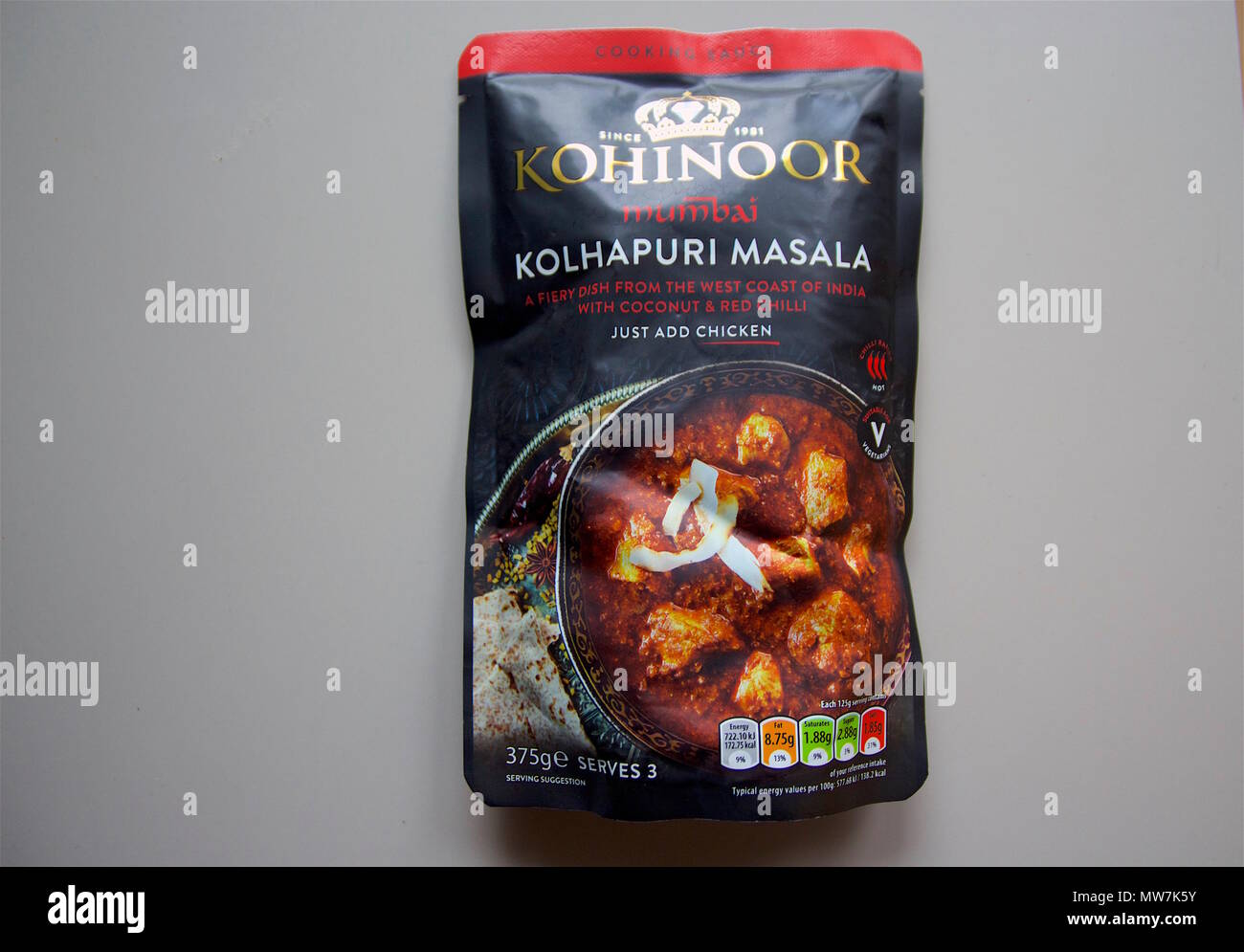 Kohinoor Indian authentic cooking sauce Kolhapuri Masala, which is used to make a fiery dish