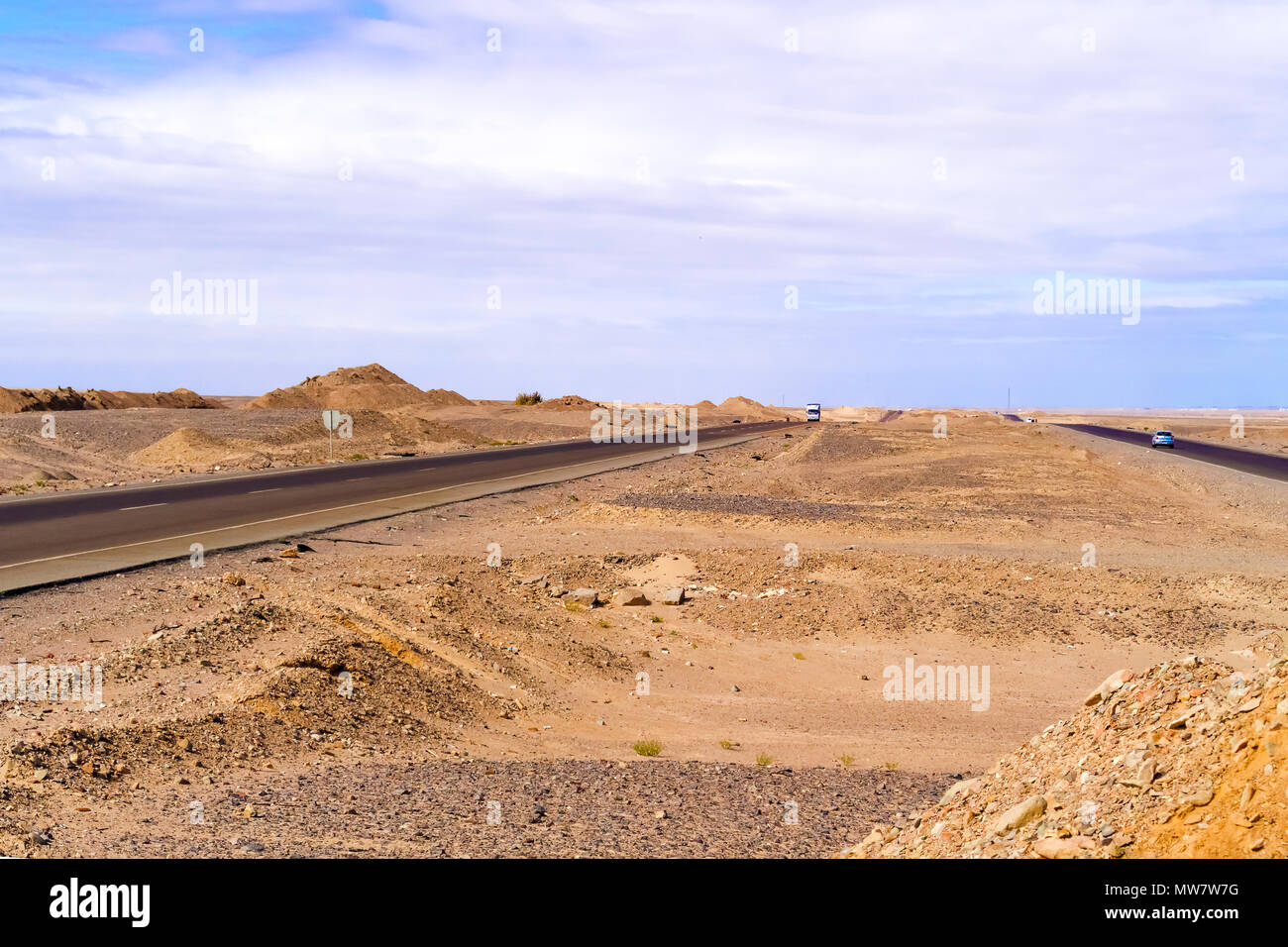 Picturesque landscape of the Eastern desert in Egypt Stock Photo