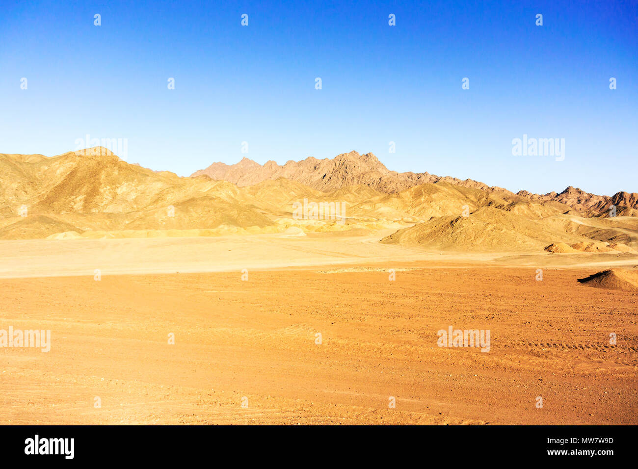 Picturesque landscape of Eastern desert in Egypt. Stock Photo