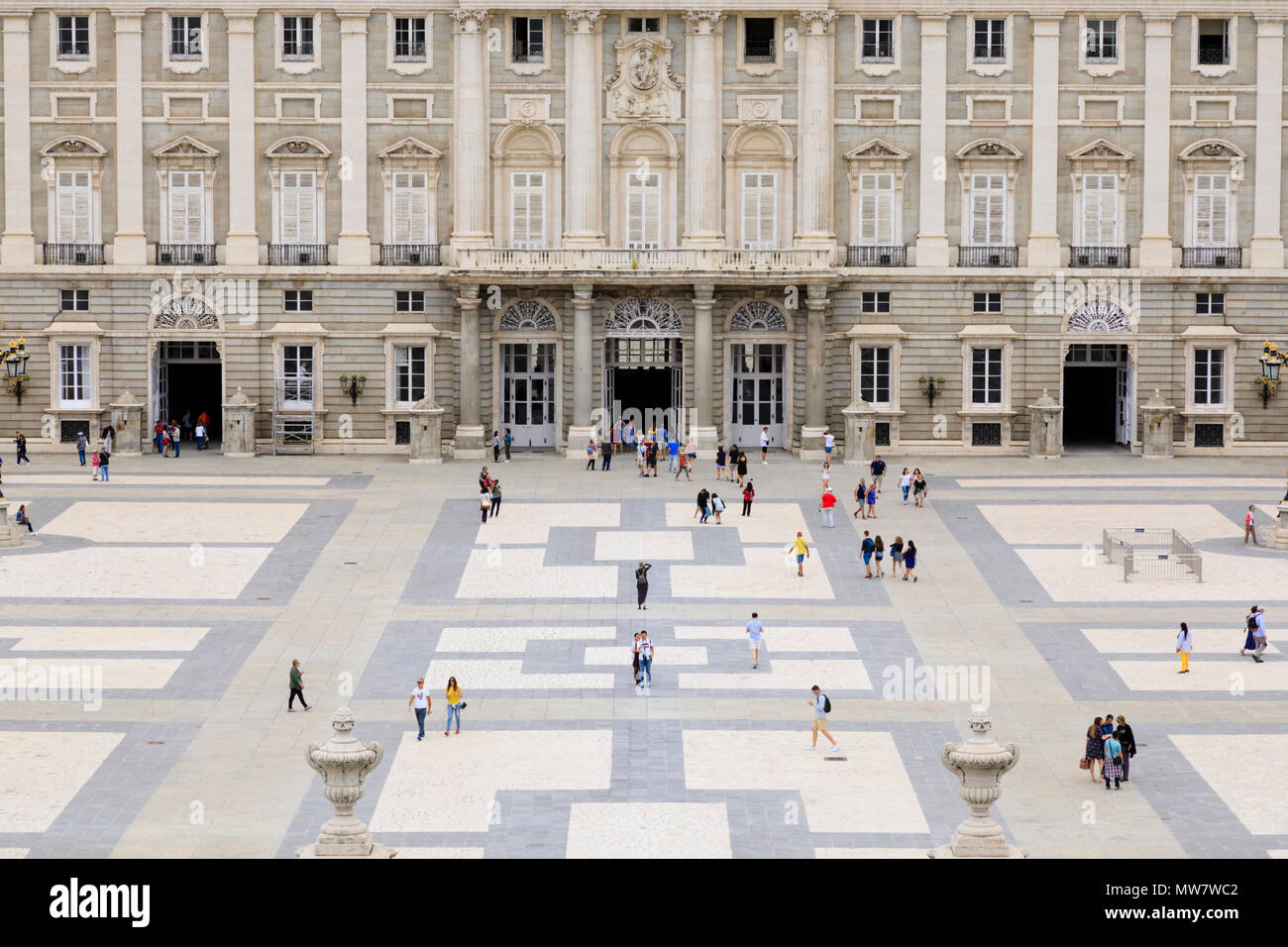 The Royal Palace Palacio Real de Madrid. official residence of the Spanish Royal Family. Calle