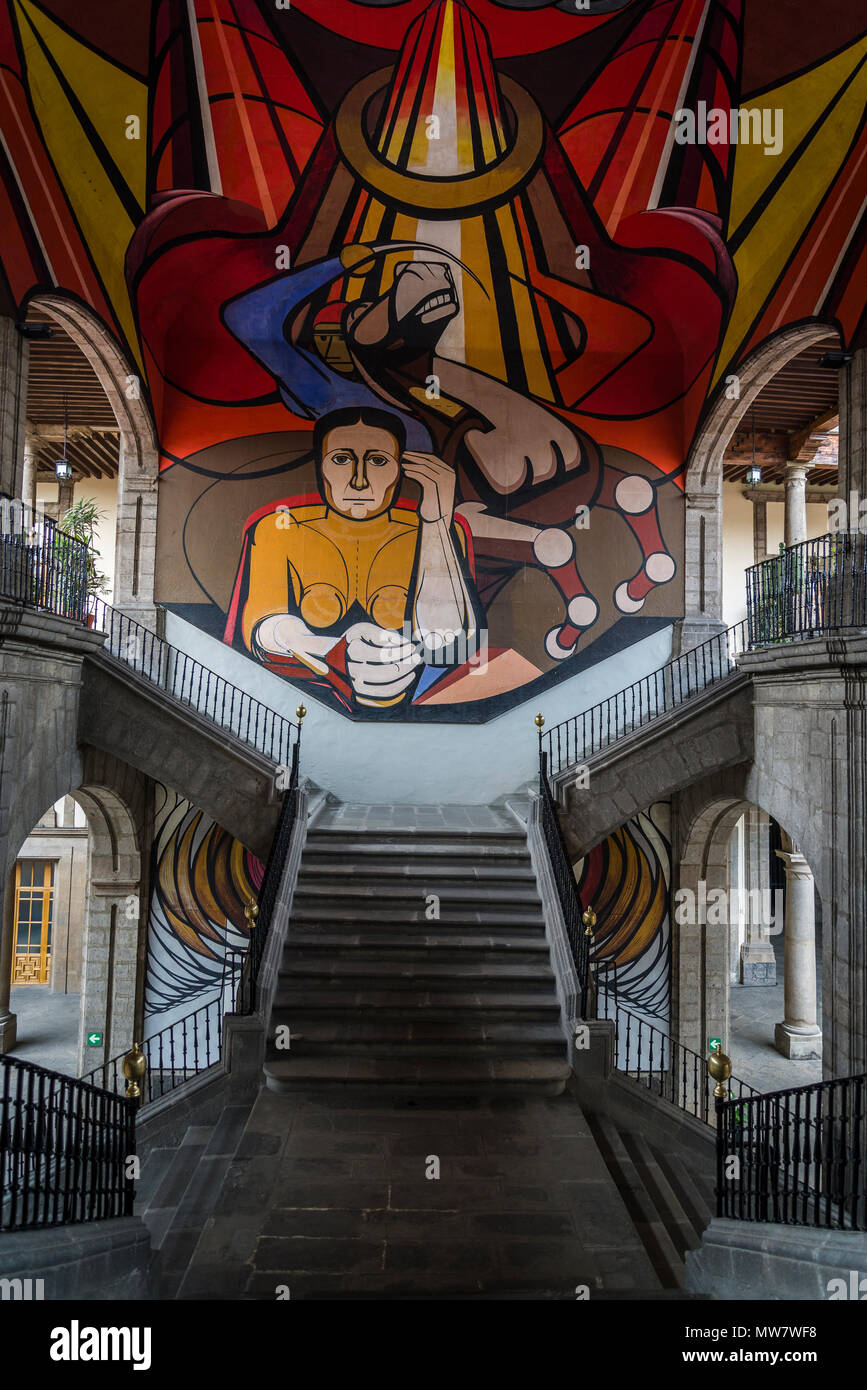 Mural "Patricios y Patricidas" by David Alfaro Siqueiros