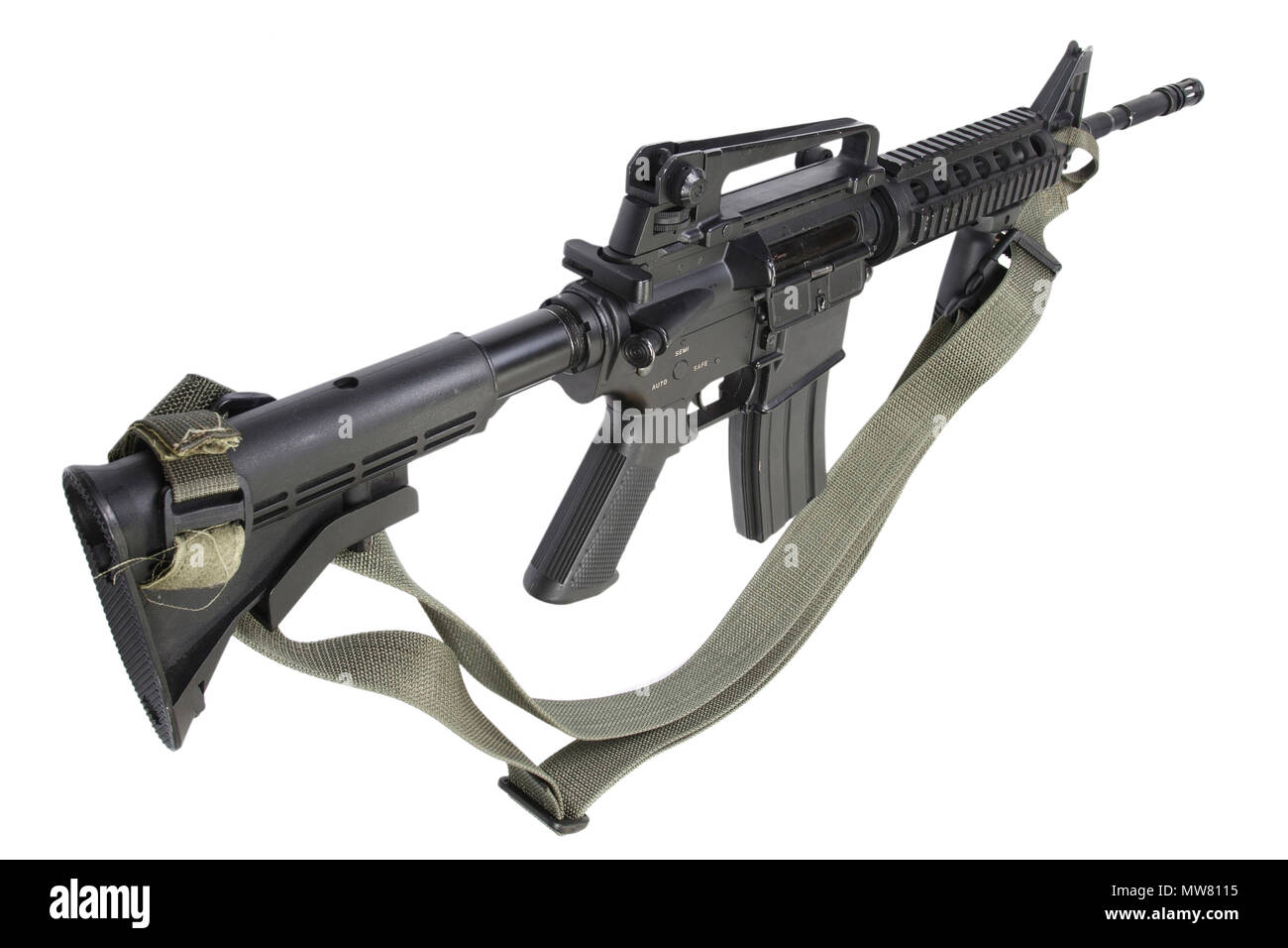 M4 carbine isolated on white Stock Photo - Alamy