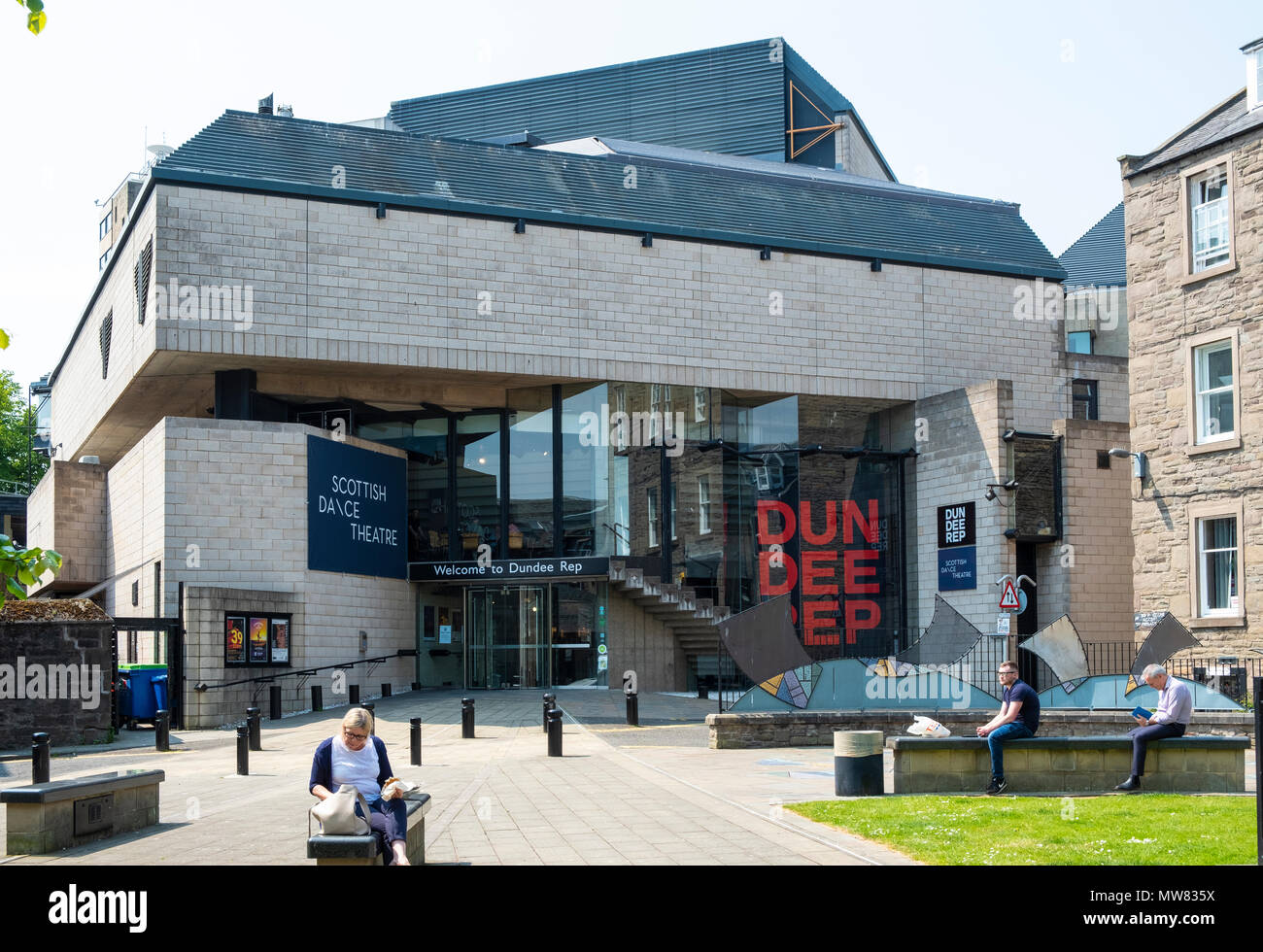 Exterior view of the Dundee Rep theatre in Dundee, Scotland, UK Stock Photo